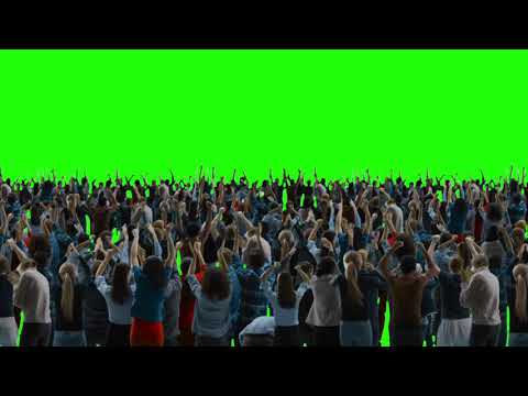 green screen crowd cheering