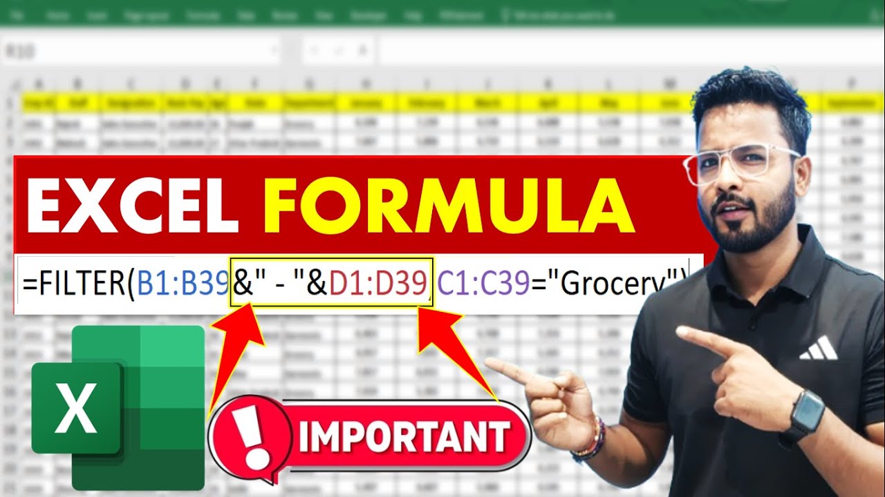 Excel Tutorial for Beginners : Filter Formula in Excel | Microsoft ...