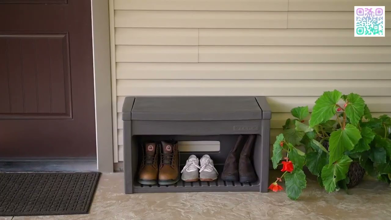 Functional Entryway Rack, Shoe Organizer Utility Bench, Garage & Mud Room Storage