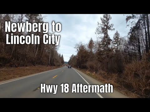 Driving Oregon: Newburg to Lincoln City, Hwy 18 Reopened - 1 Hour 4K