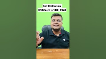 Self Declaration Certificate For NEET 2023 | #selfdeclaration #neet2023 #shorts