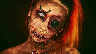 VOODOO DOLL HALLOWEEN MAKEUP TUTORIAL | MELMELBINKSS