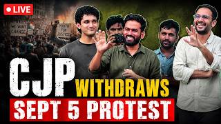 CJP Sept 5th Protest Cancelled LIVE: JP Nadda Hails Decision | Abhijeet Dipke LIVE | Saurav Das LIVE