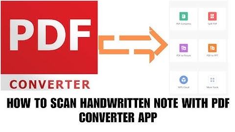 How to scan handwritten note in pdf converter