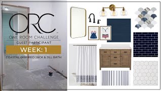 ONE ROOM CHALLENGE week 1: Bathroom Inspiration | Jack & Jill bathroom ideas ON A BUDGET