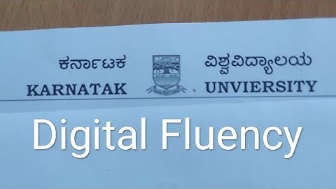 Karnatak university Dharwad || NEP|| Digital Fluency||Question paper|| BA BCom &BSc.