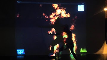 Kinect Tracking + Projector Mapping Fire