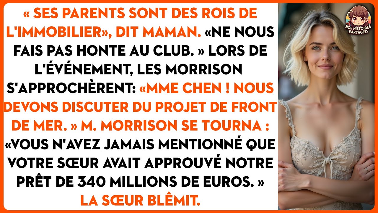 « Ses parents sont des rois de l'immobilier », dit maman. « ne nous fais pas honte au club. »...