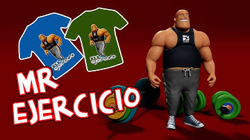 Mr Ejercicio - personaje para camisetas   Blender 3d