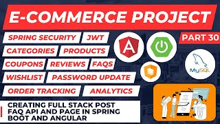 Creating Full Stack Create FAQ API And Page | E-Commerce Spring Boot + Angular | Part 30