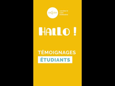 Tmoignages tudiants en tudes germaniques  l'universit de Caen Normandie