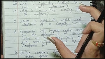 Company law-ll , Bcom 4th sem. kuk  old question paper