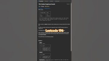 Leetcode 196 in 30 seconds | SQL 50 Challenge #sql #leetcodesql #learnsql #sqlinterview
