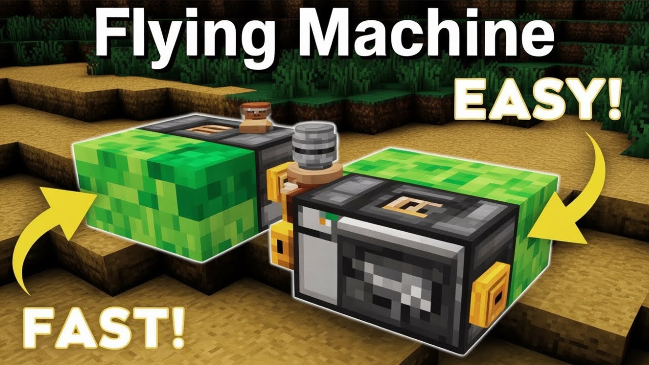 How To Make A Flying Machine In Minecraft - YouTube
