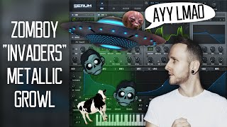 Zomboy "Invaders" Metallic Growl Bass Serum Tutorial (Free Preset)