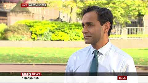 Rehman Chishti MP interviewed on BBC News about the Conservative Party leadership election
