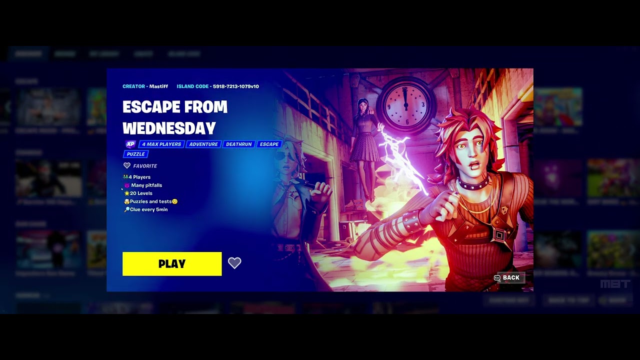 [TUTORIAL] FORTNITE: ESCAPE FROM WEDNESDAY - ISLAND CODE - HOW TO ENTER ...