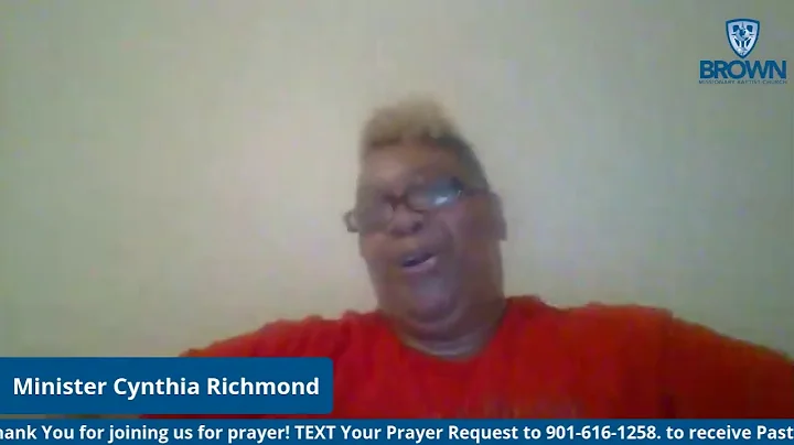 Wednesday Prayer Call | Minister Cynthia Richmond