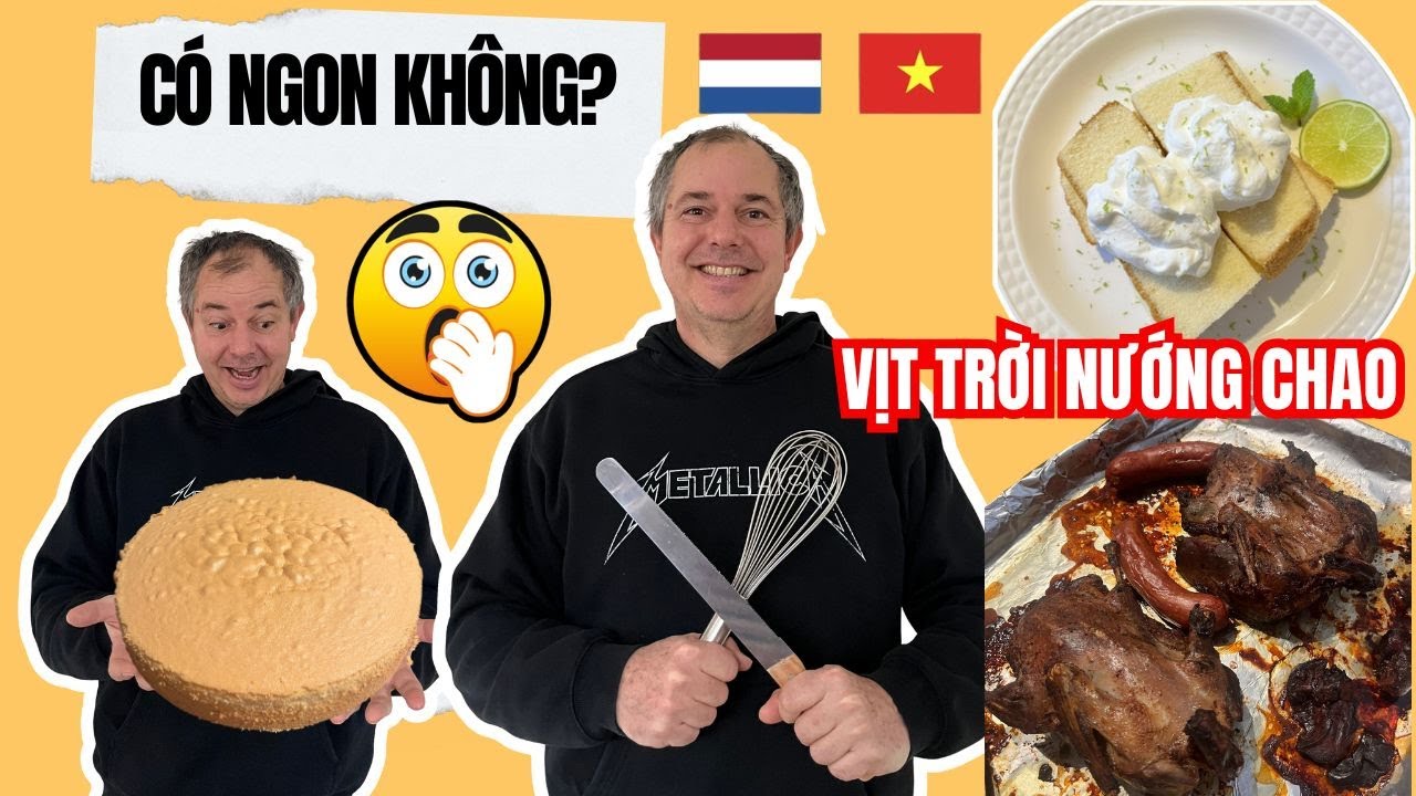 Cả nhà vui hết nấc: Vịt trời nướng chao thơm lừng + làm bánh bông lan cho Ben ăn cùng bạn