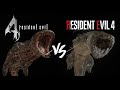 Resident evil 4 vs resident evil 4 remake  del lago boss fight comparison