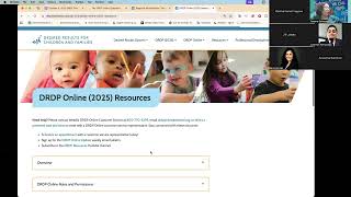 Desired Results Regional Admin Training 2025-26: DRDP Online