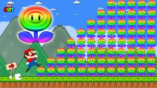 Can Mario Collect 999 Rainbow Flowers in New Super Mario Bros. Wonder? | Game Animation