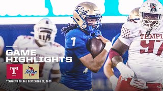 Game Highlights: Tulsa 48, Temple 26 | Football (September 28, 2023)
