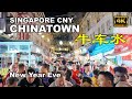 Chinatown Singapore | Massive crowds on Chinese New Year Eve | Singapore Chinese New Year  牛车水