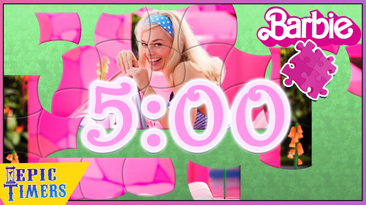 5 Minute Barbie Puzzle Countdown Timer with music