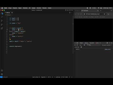 JavaScript Ternary Operatörü (Tek satırda: if - else if - else)