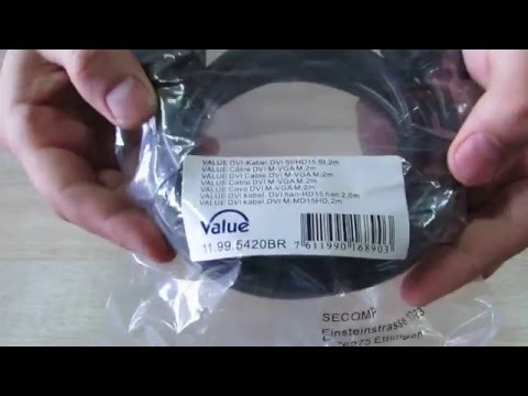 11 99 5420 25, Кабель DVI-A M - VGA 15M, 2.0 м, Value