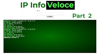 Html, css, Javascript Ip Information Part 2.