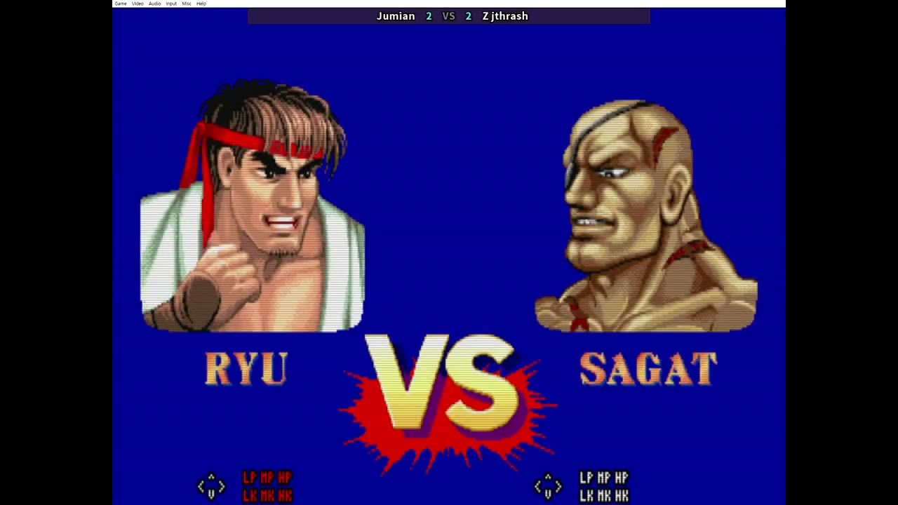 Street Fighter II'   Champion Edition JUMIAN(KOREA) vs Z JTHRASH(MEXICO) (button inupt view)
