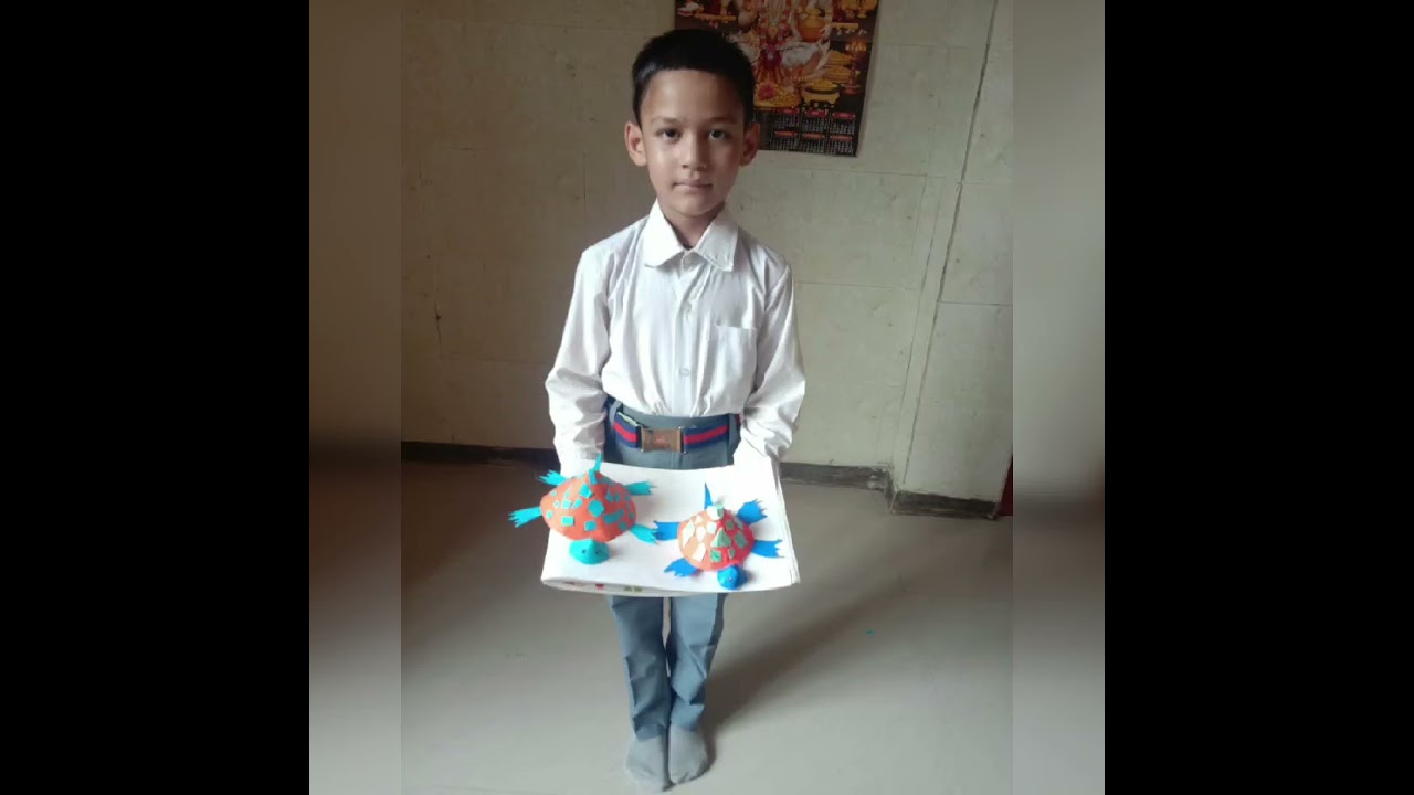 moving paper turtle/ craft activity for kids