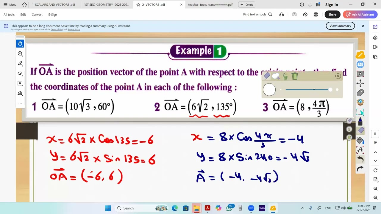 1ST SEC - P3 - SCALARS  AND VECTORS QUANTITIES