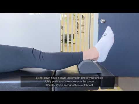 Towel Under Ankle For Knee Extension and Mobility