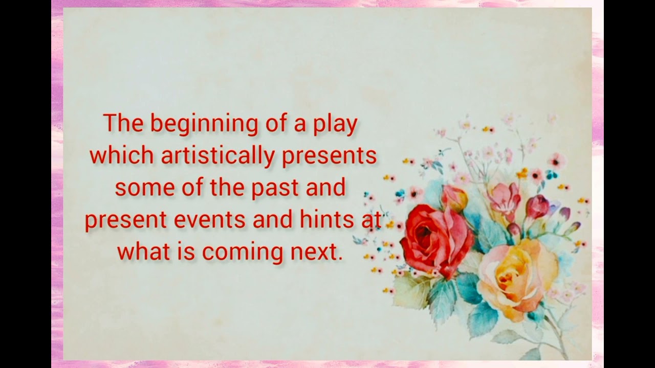 What is Exposition/exposition in literature/ literary terms