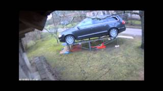 Homemade car lift ramp