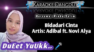 BIDADARI CINTA - ADIBAL FT. NOVI AYLA |  KARAOKE DUET TANPA VOKAL COWOK