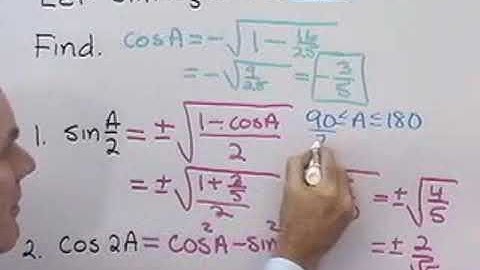 Trig Help: Identities 4 - Half Angle Formulas