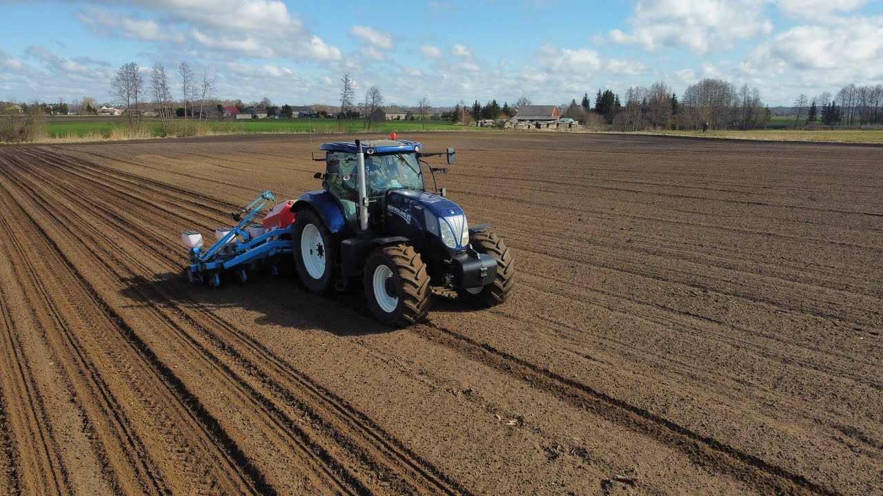 Siew kukurydzy 2022 |Firma Nowak| New Holland T7 210AC & Monosem NG Plus