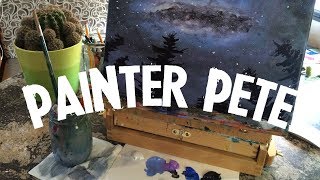 Acrylic Painting Lesson; Night Sky & Galaxy