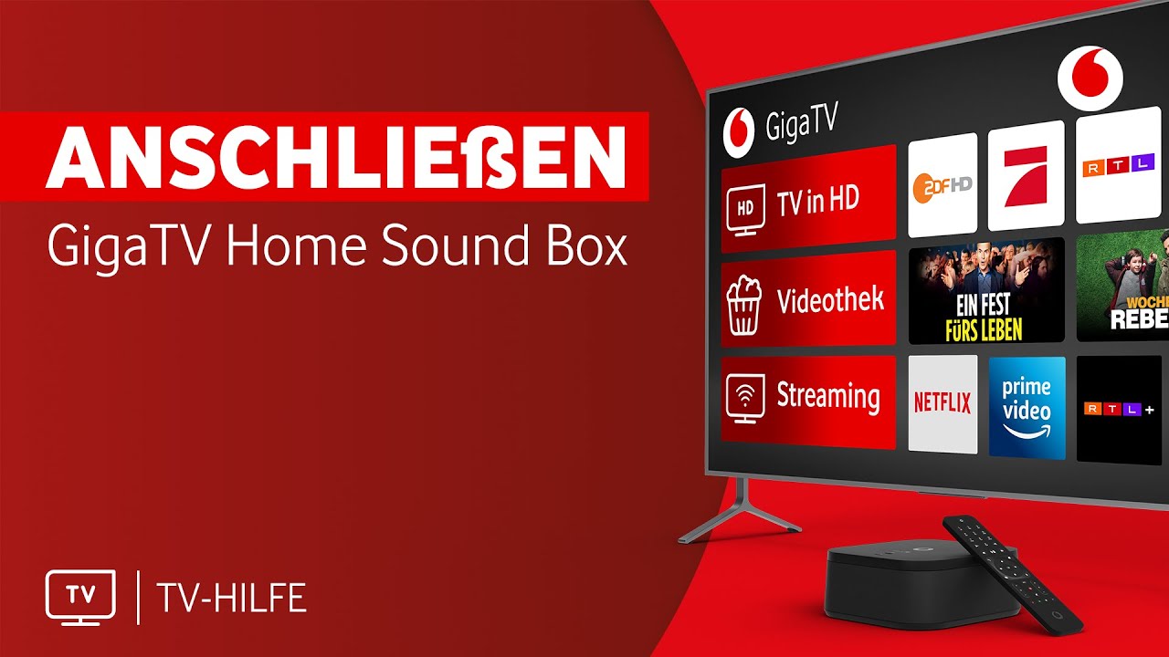 Gigatv Box Verbindet Sich Nicht Mit Fernbedienung Vodafone GigaTV Home Sound Box: Anschließen - YouTube