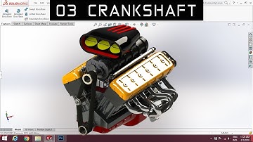V12 ENGINE Part 3| Crankshaft | Solidworks Tutorial | 1080p 🚗😎