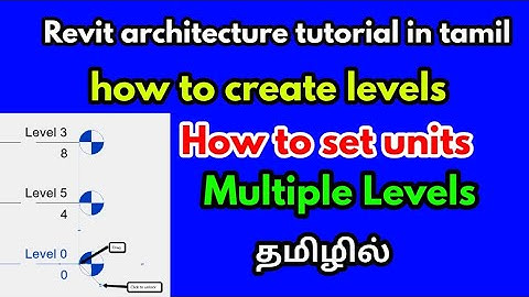 Revit architecture in tamil-Levels in revit-how to create levels in revit