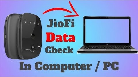 How To Check JioFi Data Balance In Computer 🔥