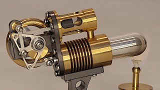 Gamma-Type Ross-Yoke Stirling Hot Air Engine