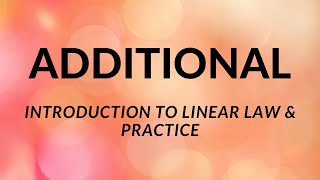 Linear Law: Introduction & Practice