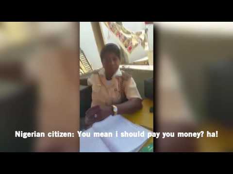 Nigeria Immigration Officer Udensi I L & Her Colleagues Extorting Money From Nigerians