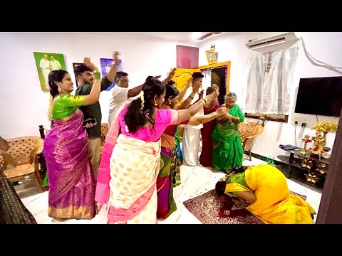 My daughter’s nalangu function | Traditional Tamil haldi function ...